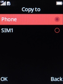 Press the Left selection key.