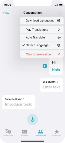 Press Clear Conversation.
