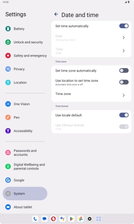 Press the indicator next to 