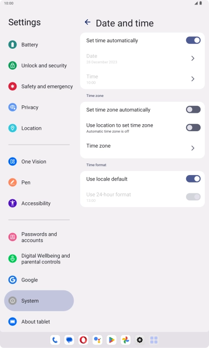 Press the indicator next to 