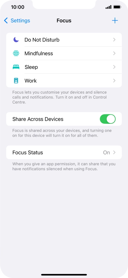 Press the required focus mode. Press the required focus mode.
