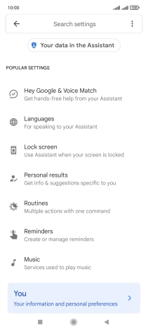Press Hey Google & Voice Match.