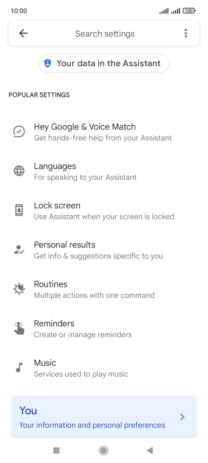 Press Hey Google & Voice Match.