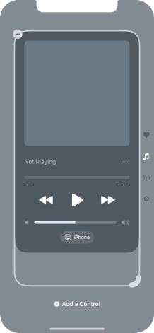 Press the remove icon on the required Control Centre page to remove it from Control Centre.