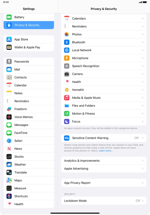 Press App Privacy Report. Press App Privacy Report.