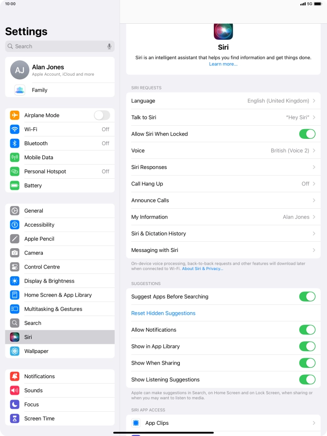 Press the indicator next to 