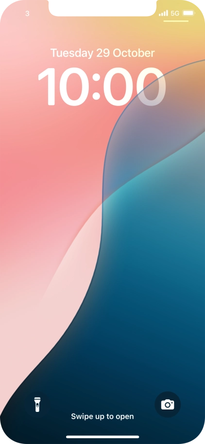 Slide your finger upwards starting from the bottom of the screen.