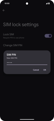 Key in a new four-digit PIN and press OK. Key in a new four-digit PIN and press OK.