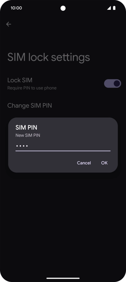 Key in a new four-digit PIN and press OK. Key in a new four-digit PIN and press OK.