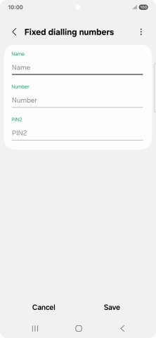 Press Name and key in the required name.