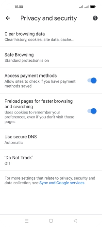 Press Clear browsing data. Press Clear browsing data.