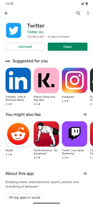 Slide your finger upwards starting from the bottom of the screen to return to the home screen.