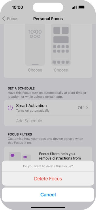Press Delete Focus. Press Delete Focus.