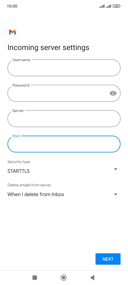Press the drop down list below 