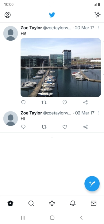 Press the new tweet icon.