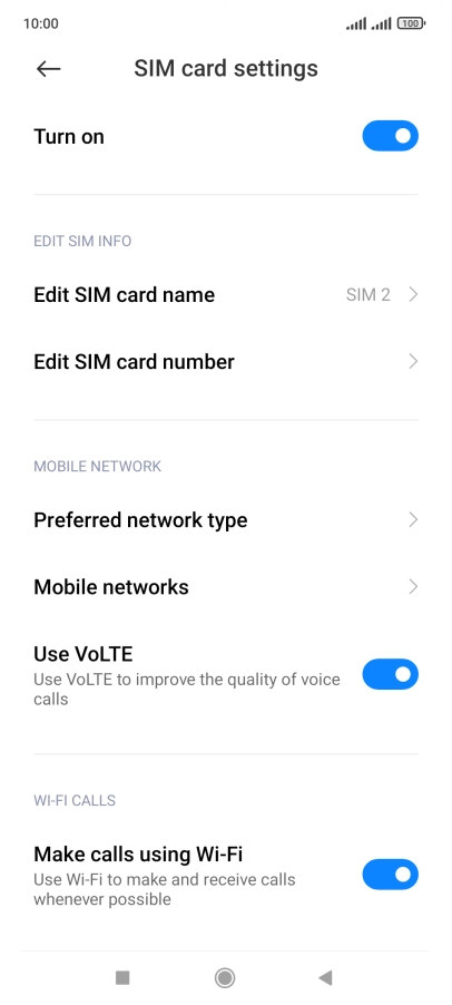 Press the indicator next to 