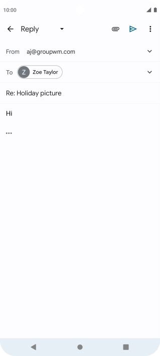 Write the required text and press the send icon.
