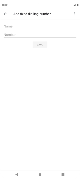 Press Name and key in the required name.