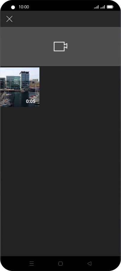 Press the required video clip. Press the required video clip.