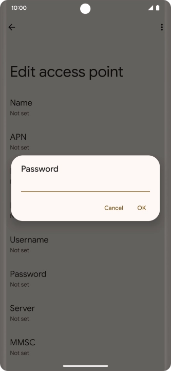 Key in wap and press OK. Key in wap and press OK.