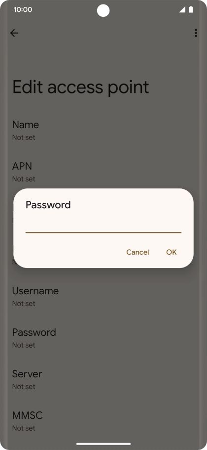 Key in wap and press OK. Key in wap and press OK.