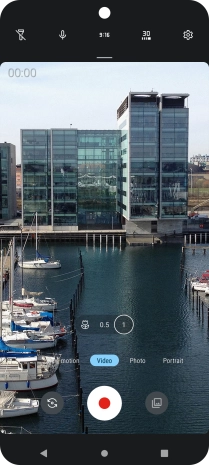 Press the record icon to start recording.