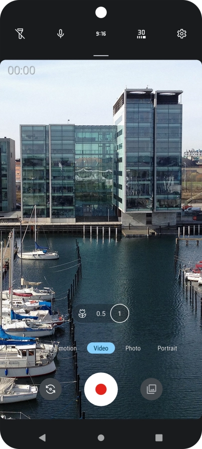 Press the record icon to start recording.