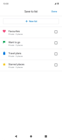 If you select New list, follow the instructions on the screen to create a new list. If you select New list, follow the instructions on the screen to create a new list.