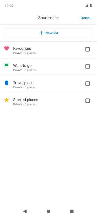 If you select New list, follow the instructions on the screen to create a new list. If you select New list, follow the instructions on the screen to create a new list.