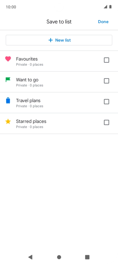If you select New list, follow the instructions on the screen to create a new list. If you select New list, follow the instructions on the screen to create a new list.