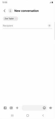 Press the text input field and write the text for your picture message. Press the text input field and write the text for your picture message.