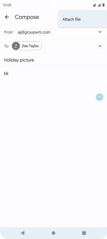 Press Attach file and go to the required folder.