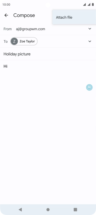 Press Attach file and go to the required folder.