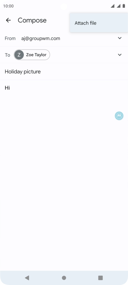 Press Attach file and go to the required folder.