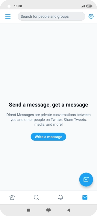 Press the new message icon.