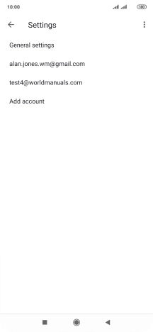 Press the required email account.