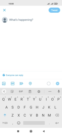 Press the text input field.
