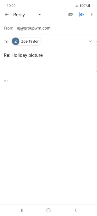 Press the text input field and key in the required text.
