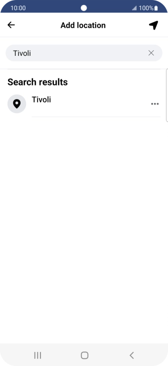 Press the required location.