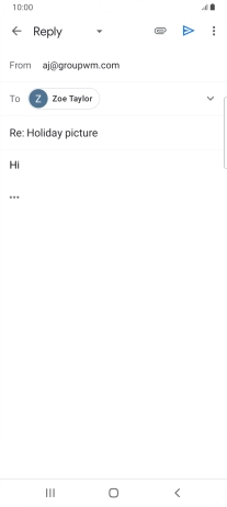 Press the send icon. Press the send icon.