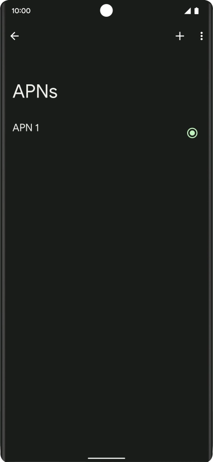 Press the new data connection icon. Press the new data connection icon.