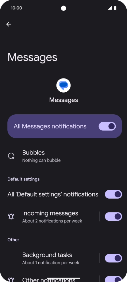 Press the indicator next to Press the indicator next to