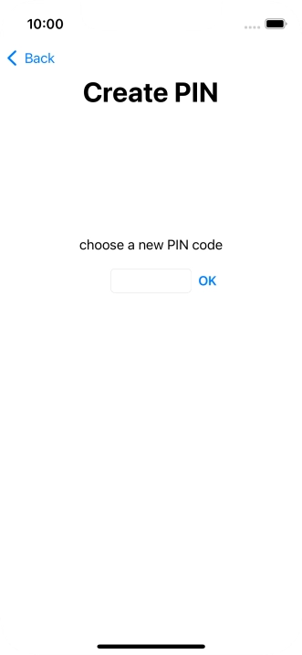 Key in a new four-digit PIN and press OK.