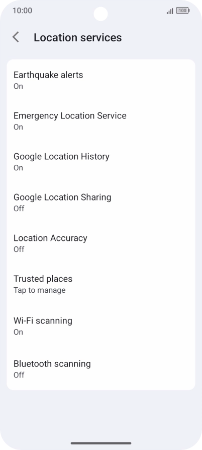 Press Location Accuracy.
