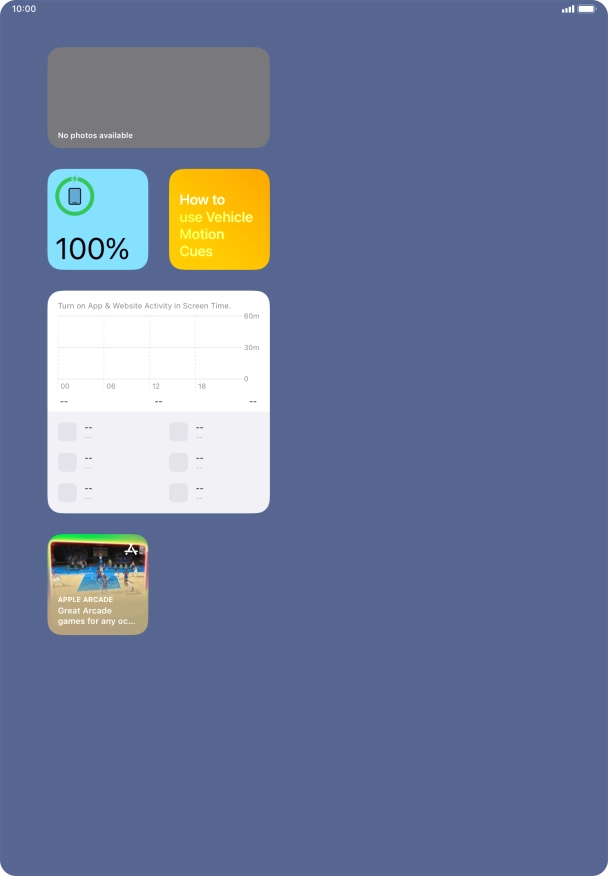 Press and hold the required widget until a pop-up menu is displayed.