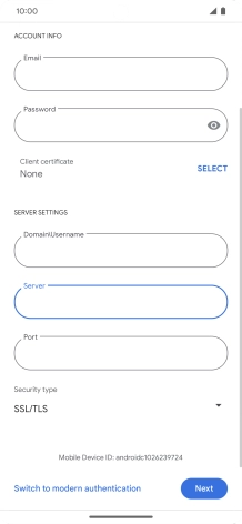 Press the field below 