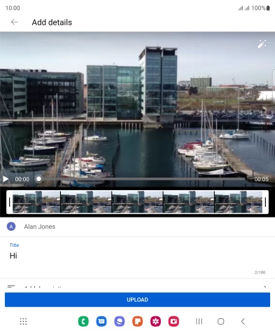 Key in the required text and press UPLOAD.