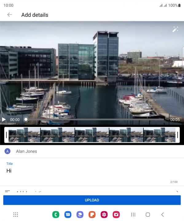 Key in the required text and press UPLOAD.