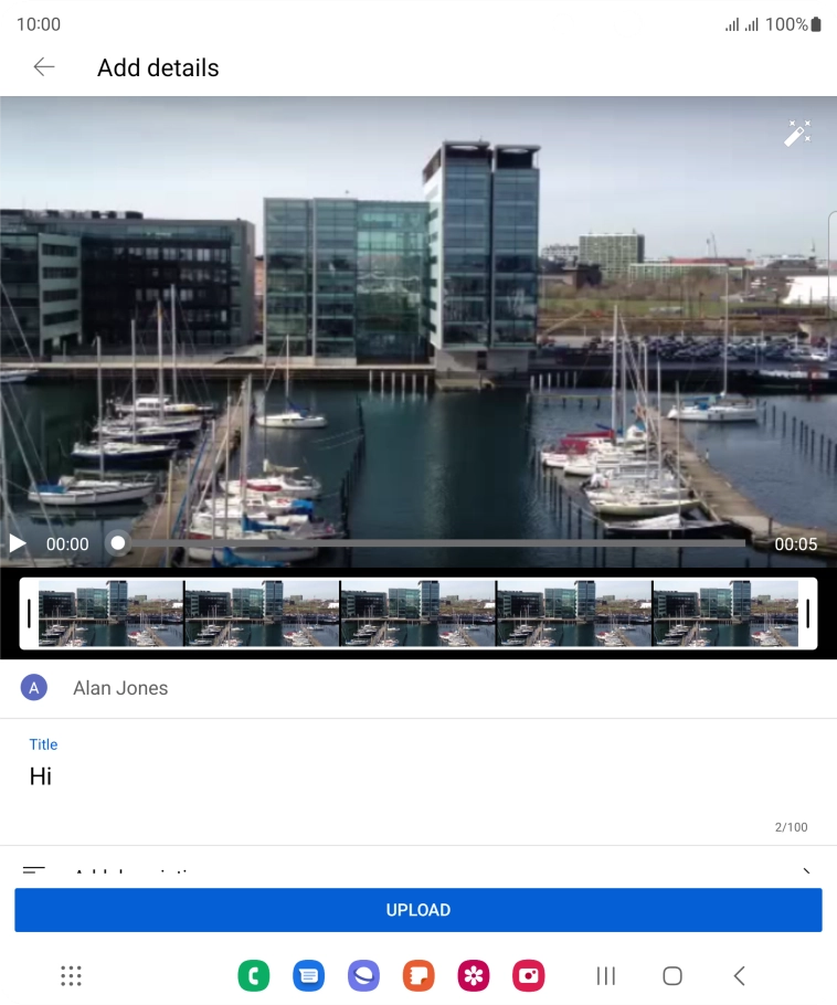 Key in the required text and press UPLOAD.