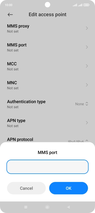 Key in 8799 and press OK.